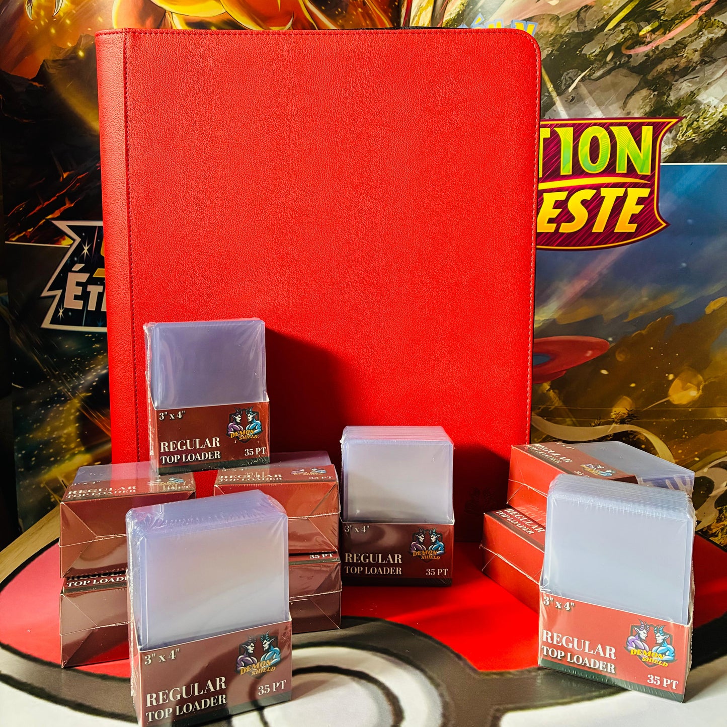 Pack Classeur Toploaders 3x3 + 10 Boîtes de Toploaders