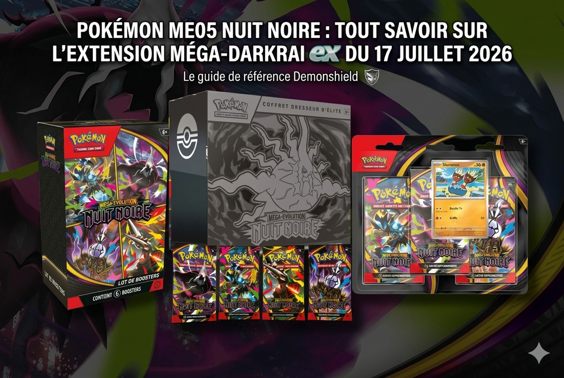 Pokémon ME05 Nuit Noire : tout savoir sur l’extension Méga-Darkrai ex du 17 juillet 2026