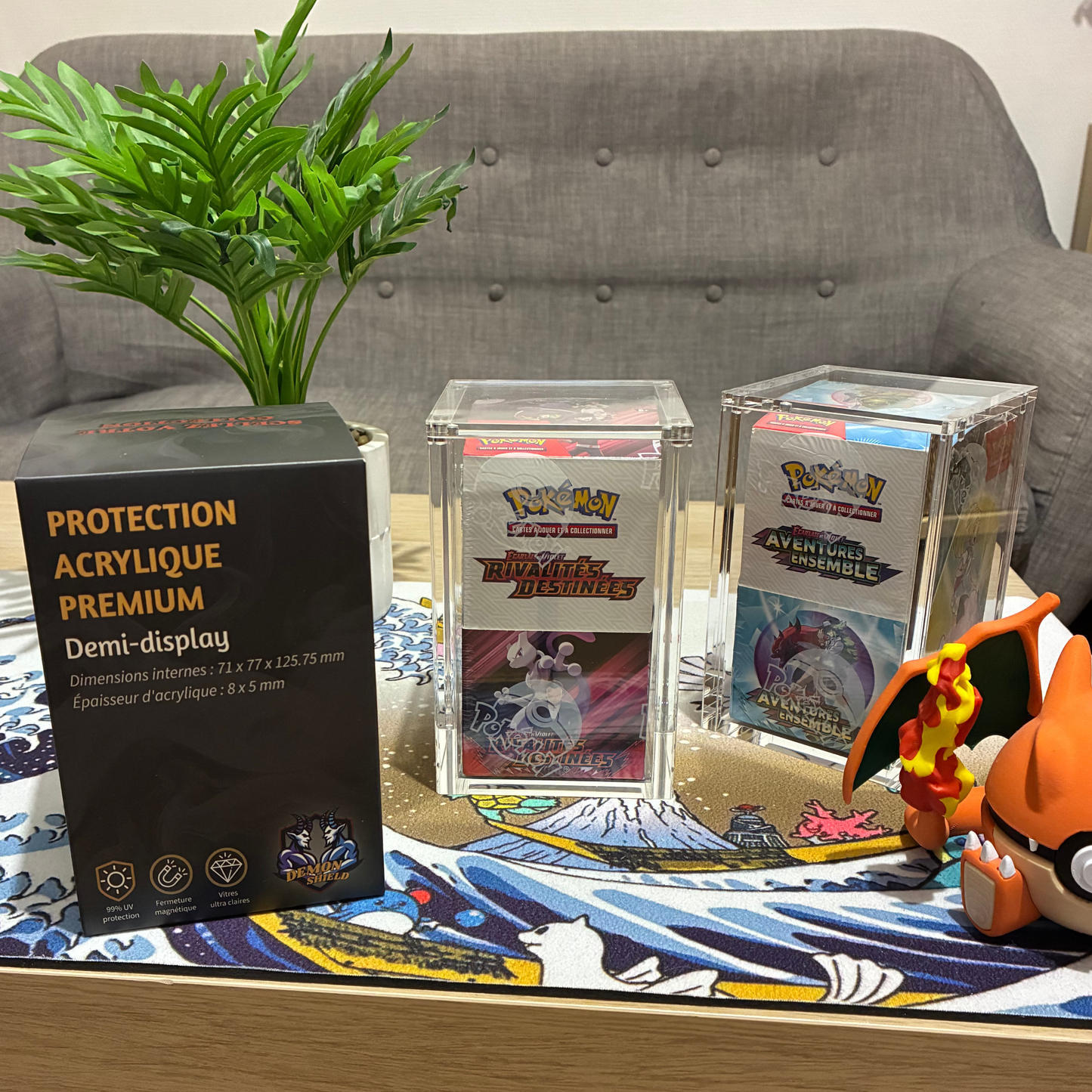 Protections acryliques pour demi display pokemon