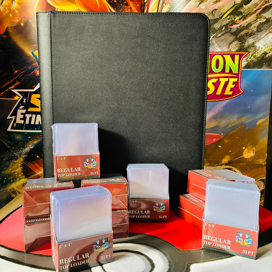Pack Classeur Toploaders 3x3 + 10 Boîtes de Toploaders