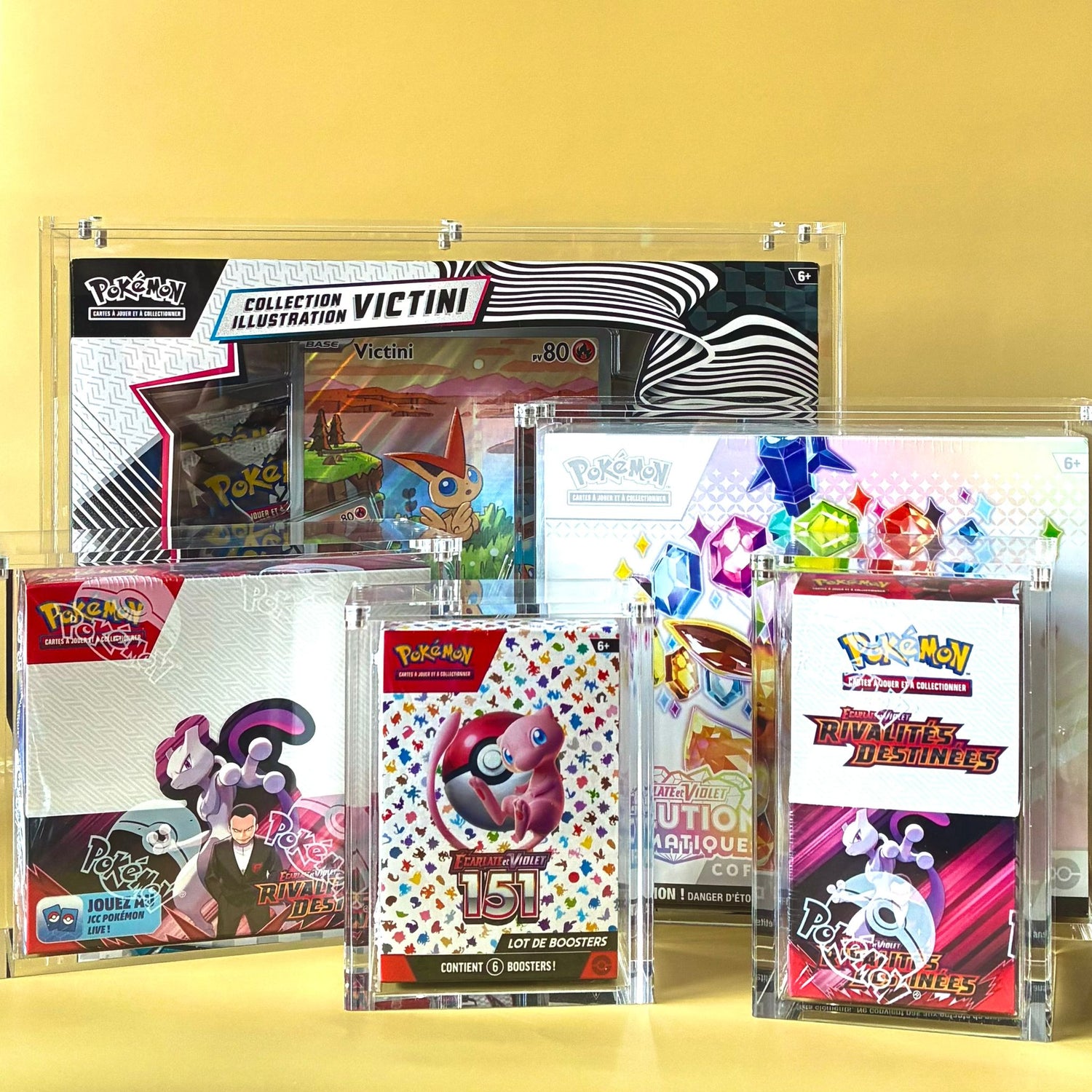 Protection acrylique Demonshield pour coffret, display, demi-display, bundle, ETB Pokémon, ultra-claire et premium