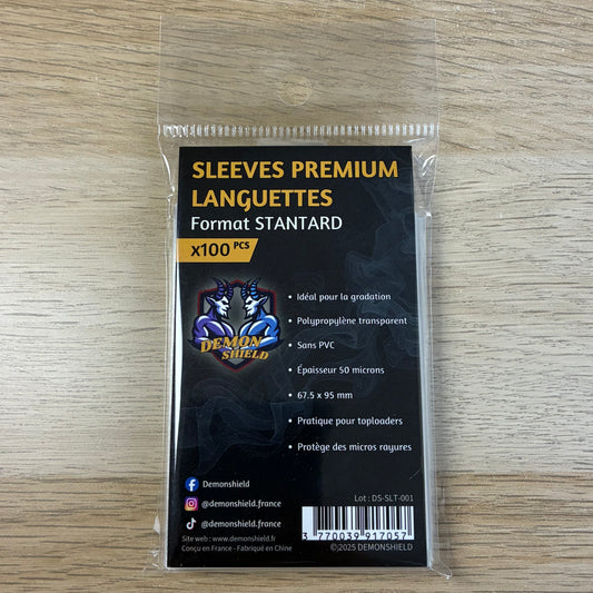 toploaders et sleeves languettes demonshield